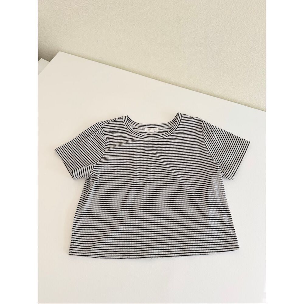 Stitch & pine Striped cropped Womens top size Small